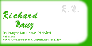 richard mauz business card